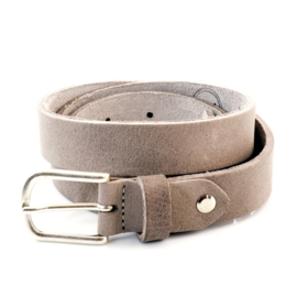 Miss Muller Original Slim – Grauer Ledergürtel für Damen