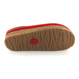Haflinger slipper Grizzly - Ruby Red