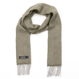 Cashmere Merino scarf - Light Grey Olive