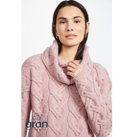 Aran Woollen Mills Pullover Lonneke Winter Rose