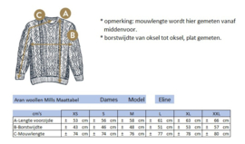 Aran Woollen Mills Trui Eline - Naturel