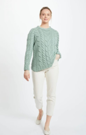 Aran Woollen Mills sweater Helga - Seafoam Green