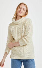 Aran Woollen Mills Trui Loeki - Naturel