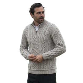 Aran Woollen Mills trui Lex - Toast Oat