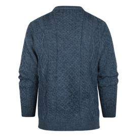 Ierse wollen unisex trui Inis Mór - Caspian Blue