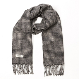 Irish wool scarf - Black White