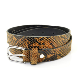 Leren Damesriem Python - Bruin