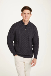 Aran Woolen Mills sweater Brian - Graphite