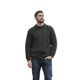 Aran Woollen Mills Unisex Trui Kyan - Charcoal