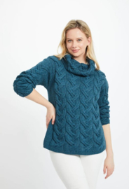 Aran Woollen Mills Trui Lonneke - Irish Sea