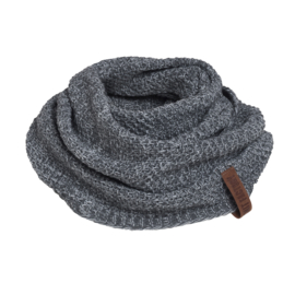 Knit Factory infinity scarf Coco - Anthracite/Grey