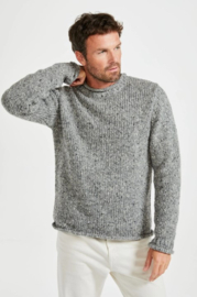 Donegal Tweed trui James - Licht Grijs