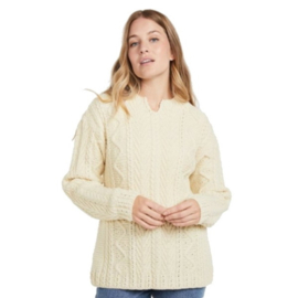 Aran Woollen Mills Pullover Ingrid - Naturel