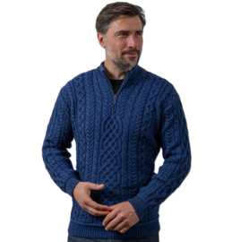 Aran Woollen Mills trui Lex - Blauw