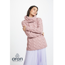 Aran Woollen Mills Sweater Lonneke Winter Rose