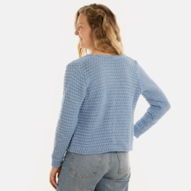 Knit Factory damesvest Becky - Chrystal Blue