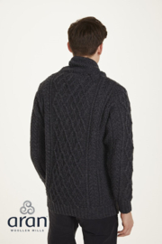 Aran Woollen Mills trui Bart - Charcoal