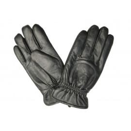 Men's leather finger gloves Luc - Black
