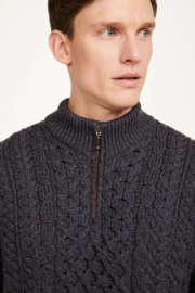 Aran Woolen Mills sweater Brian - Graphite