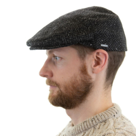 Irish Tweed Cap - Anthracite Black