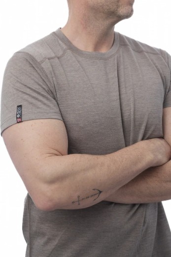 Merinowolle Herren T-Shirt - Antilopenbeige