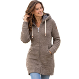 Pure Wool damesvest Daphne - Taupe