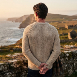 Aran Woollen Mills trui Ronan - Creme
