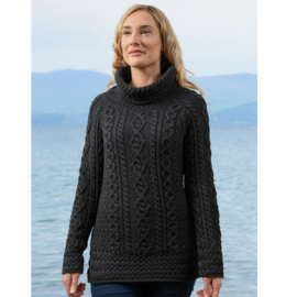 Aran Woolen Mills Pullover Loeki Anthrazit