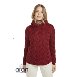 Aran Woollen Mills Trui Lonneke - Warm Red