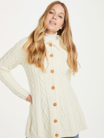 Aran Woollen Mills cardigan Renske - Natural