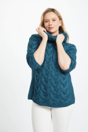 Aran Woollen Mills Sweater Lonneke Irish Sea