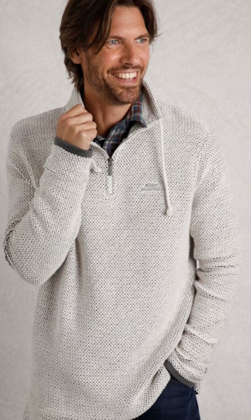 Weird Fish Heren Sweater Cruiser -  Ecru