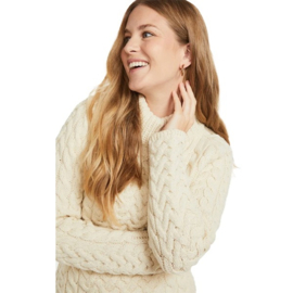 Aran Woollen Mills sweater Eline - White