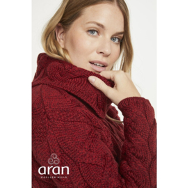 Aran Woollen Mills Trui Lonneke - Cozy Red