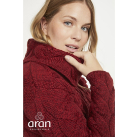 Aran Woollen Mills Trui Lonneke - Warm Red