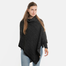 Poncho Amber - Zwart/Antraciet