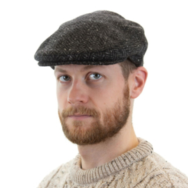 Irish Tweed Cap - Anthracite Black