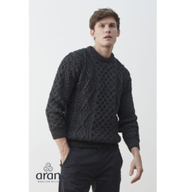 Aran Woollen Mills unisex trui Kyan Charcoal