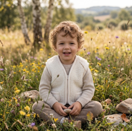 Wollen Kinderbodywarmer Nilo - Wolwit