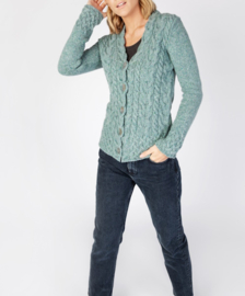 Irelandseye cardigan Denise - Ocean Mist