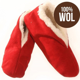 Spanish slippers 100% wool - Red