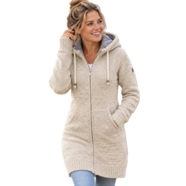 Pure Wool damesvest Daphne - Ecru