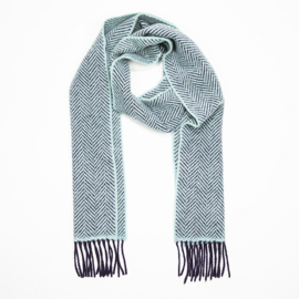 Cashmere Merino scarf - Navy Duck Egg