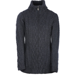 Aran Woollen Mills cardigan Jose - Graphit