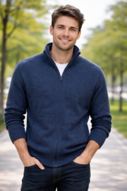 Pure Wool cardigan Pascal - Navy