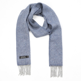 Cashmere Merino sjaal Light Grey Blue