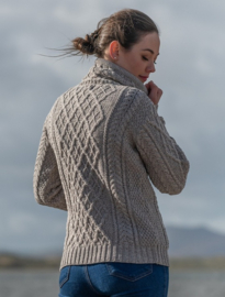 Aran Woollen Mills Trui Louise -Toast Oat