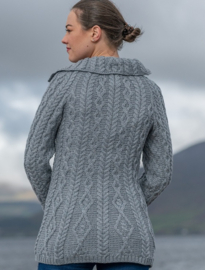 Aran Woollen Mills vest Renske - Ocean Grey