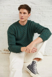 Aran Woollen Mills unisex trui Kyan - Groen