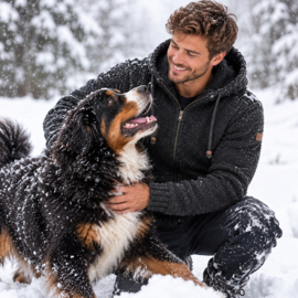 Pure Wool herenvest Paul - Antraciet